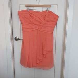 David's Bridal Coral Bridesmaid Dress